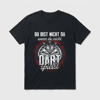 Lustiges Dart Lustiger Spruch T-Shirt – Klassisches T-Shirt in Schwarz
