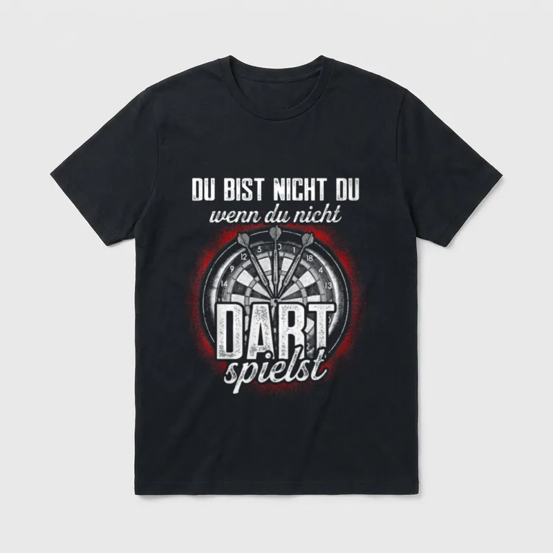 Lustiges Dart Lustiger Spruch T-Shirt – Klassisches T-Shirt in Schwarz