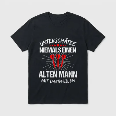 Dart Lustig Darts Outfit T-Shirt – Klassisches T-Shirt in Schwarz