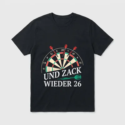 Dart Und Zack Wieder T-Shirt – Klassisches T-Shirt in Schwarz