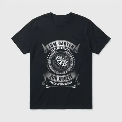 Dart lustiges Zum Darten geboren T-Shirt – Klassisches T-Shirt in Schwarz