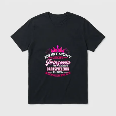 Dartspielerin Lustiges Darts Spielen T-Shirt – Klassisches T-Shirt in Schwarz