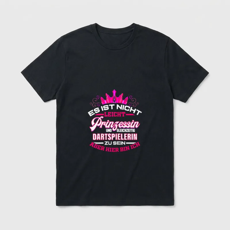 Dartspielerin Lustiges Darts Spielen T-Shirt – Klassisches T-Shirt in Schwarz
