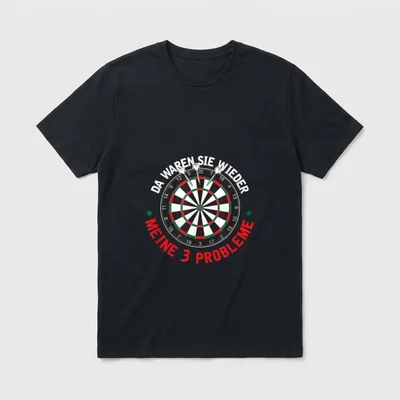 Lustiges Dart Dartscheibe Dartpfeil T-Shirt – Klassisches T-Shirt in Schwarz