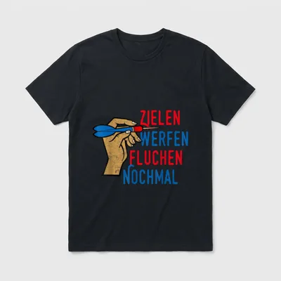 Dart Lustig Dart Männer Dartspieler T-Shirt – Klassisches T-Shirt in Schwarz