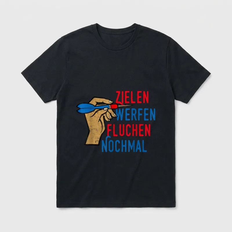 Dart Lustig Dart Männer Dartspieler T-Shirt – Klassisches T-Shirt in Schwarz