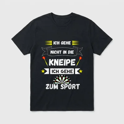 Darts Dartspieler Lustiger Kneipe T-Shirt – Klassisches T-Shirt in Schwarz