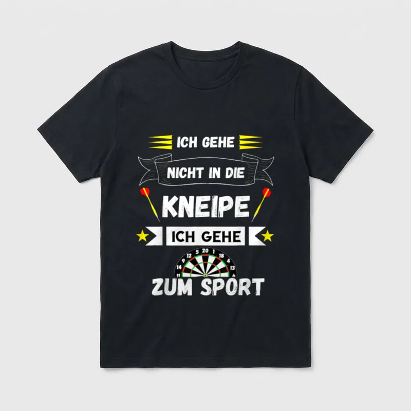 Darts Dartspieler Lustiger Kneipe T-Shirt – Klassisches T-Shirt in Schwarz