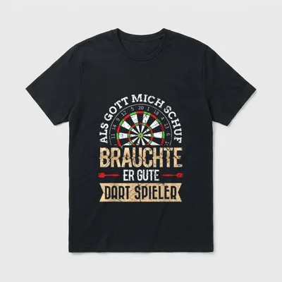 Dartspieler lustiger Spruch Dart T-Shirt – Klassisches T-Shirt in Schwarz
