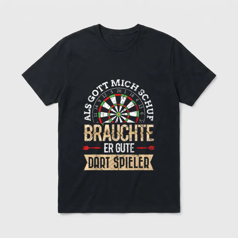 Dartspieler lustiger Spruch Dart T-Shirt – Klassisches T-Shirt in Schwarz