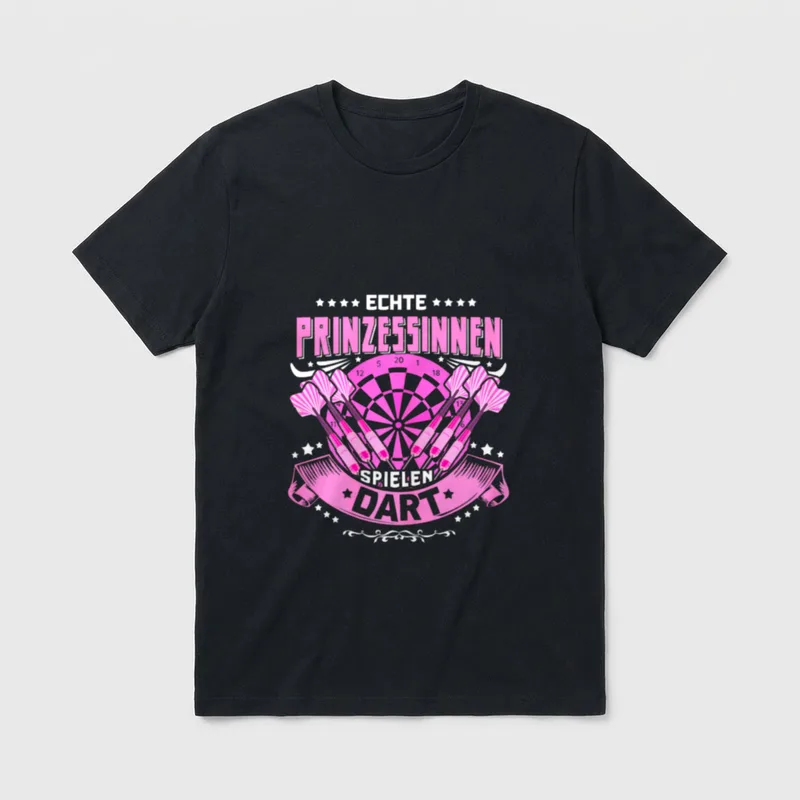 Frauen Prinzessinnen Spielen Dart T-Shirt – Klassisches T-Shirt in Schwarz