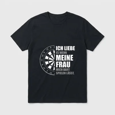 Dartspieler lustiger Spruch Ich T-Shirt – Klassisches T-Shirt in Schwarz