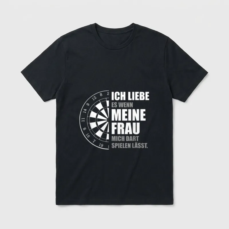 Dartspieler lustiger Spruch Ich T-Shirt – Klassisches T-Shirt in Schwarz