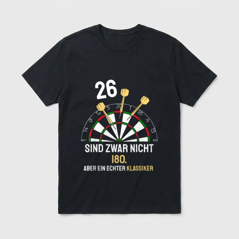 Darts Dartspieler Dartpfeil Lustiger T-Shirt – Klassisches T-Shirt in Schwarz