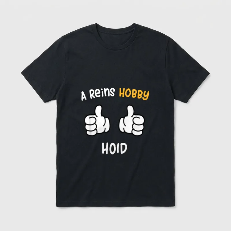 a reins hobby hoid bayrischer T-Shirt – Schriftzug A Reins Hobby Hoid über zwei Daumen hoch – Klassisches T-Shirt in Schwarz