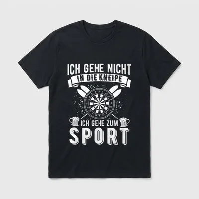 Darts Kneipensport Dartspieler Lustiges T-Shirt – Klassisches T-Shirt in Schwarz