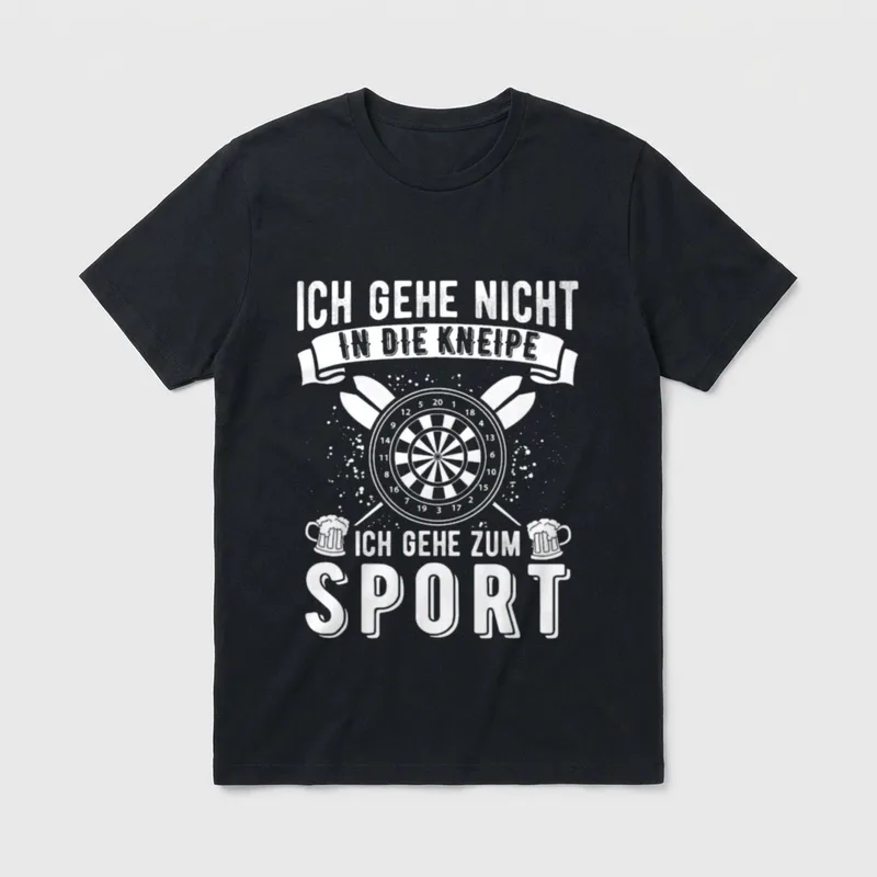 Darts Kneipensport Dartspieler Lustiges T-Shirt – Klassisches T-Shirt in Schwarz