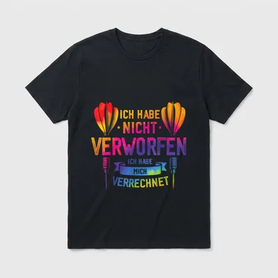 Darts Lustiger Spruch Für Alle T-Shirt – Klassisches T-Shirt in Schwarz
