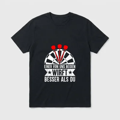 Dartspieler Darts WM Steeldart Lustiger T-Shirt – Klassisches T-Shirt in Schwarz