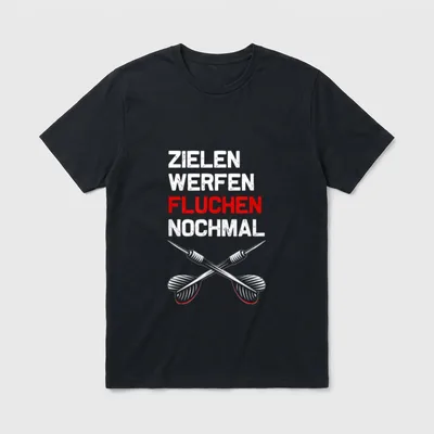 Zielen Werfen Fluchen Nochmal lustiges T-Shirt – Klassisches T-Shirt in Schwarz