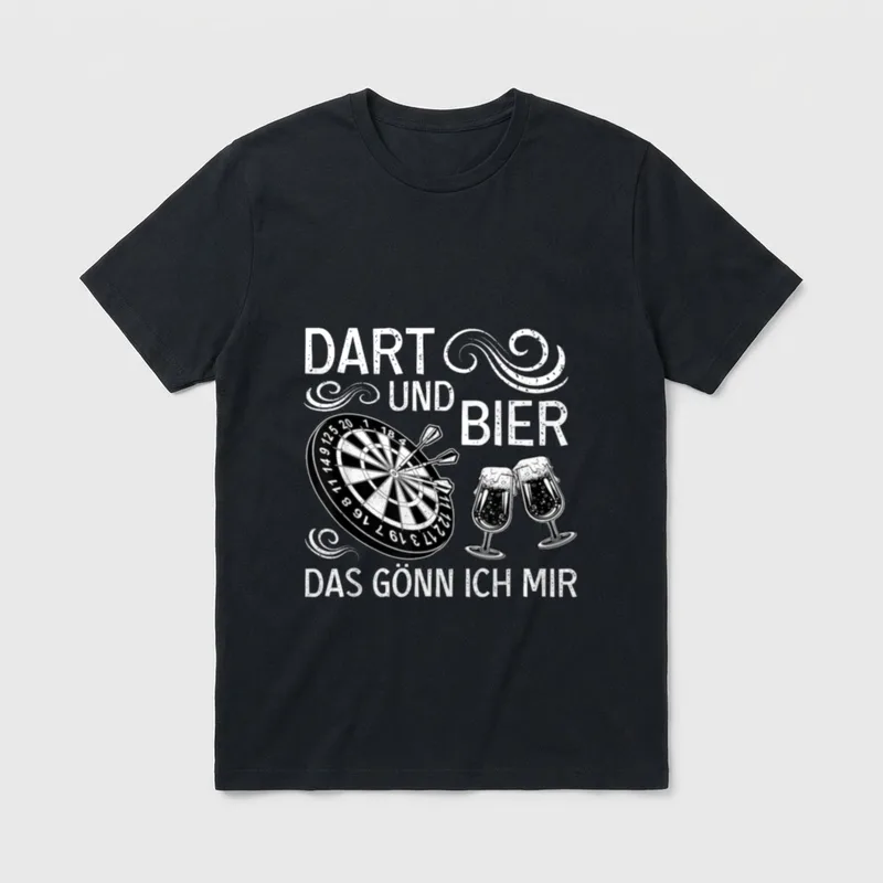 Lustiges Retro Vintage Dart T-Shirt – Klassisches T-Shirt in Schwarz