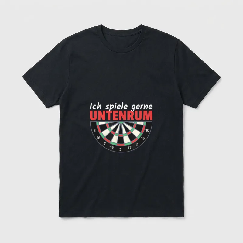 Ich Spiele Gerne Untenrum Lustige T-Shirt – Klassisches T-Shirt in Schwarz
