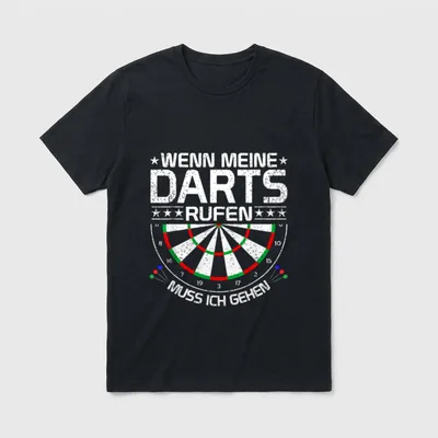 Darts Spieler Spruch T-Shirt – Klassisches T-Shirt in Schwarz