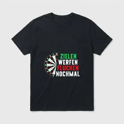 Dart Spieler T-Shirt – Klassisches T-Shirt in Schwarz