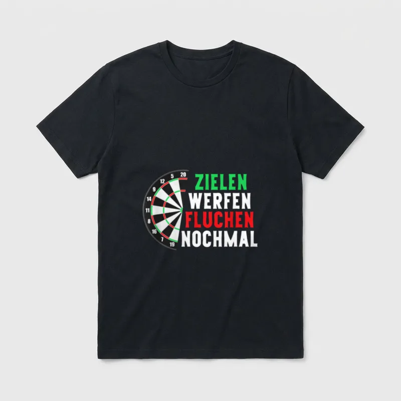 Dart Spieler T-Shirt – Klassisches T-Shirt in Schwarz