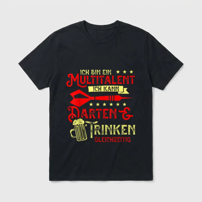 Dart Spieler Humor T-Shirt – Klassisches T-Shirt in Schwarz