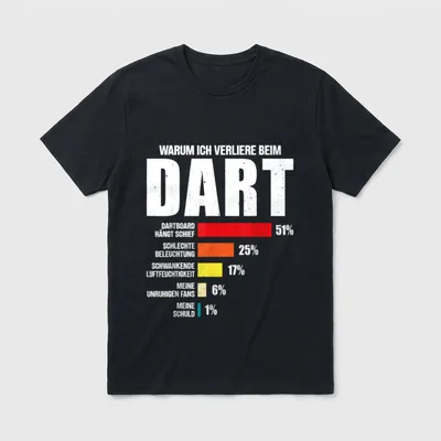 Dart Dartboard Dart Trikot T-Shirt – Klassisches T-Shirt in Schwarz