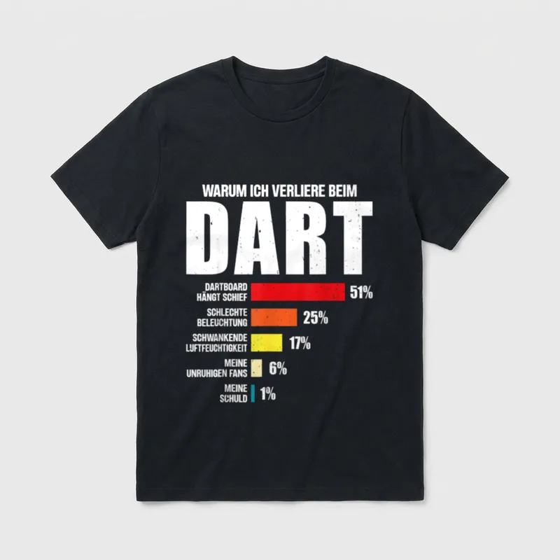 Dart Dartboard Dart Trikot T-Shirt – Klassisches T-Shirt in Schwarz