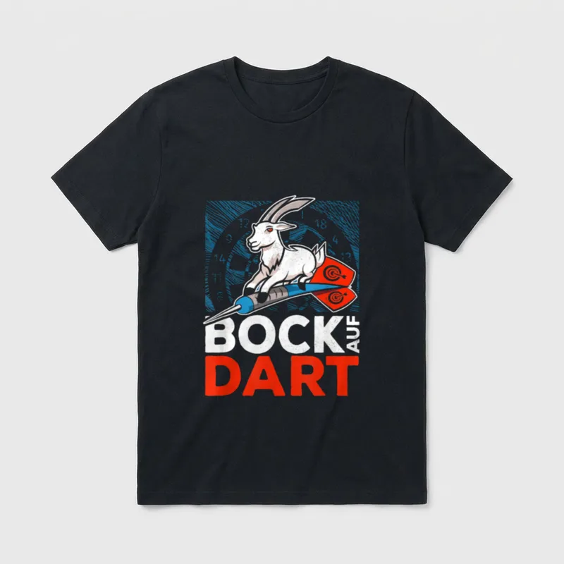 Bock Auf Dart Spruch T-Shirt – Klassisches T-Shirt in Schwarz