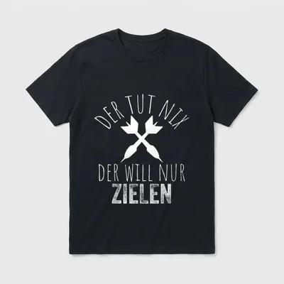 Dart Profi T-Shirt – Klassisches T-Shirt in Schwarz
