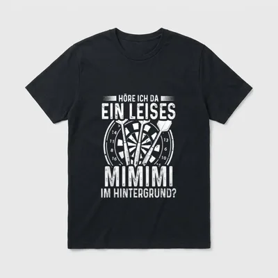 Lustiges Darts Profi MiMiMi T-Shirt – Klassisches T-Shirt in Schwarz