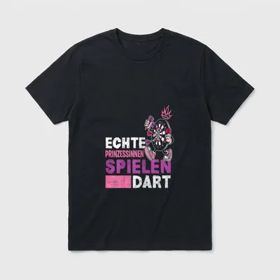 Echte Prinzessinnen Spielen Dart T-Shirt – Klassisches T-Shirt in Schwarz