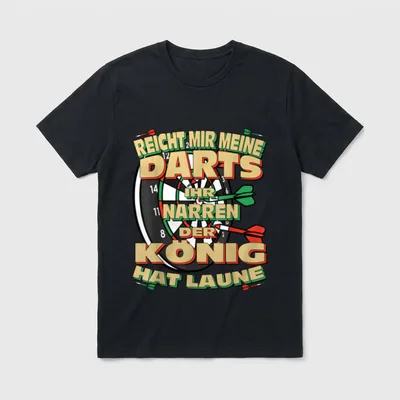 Lustiger Dart Spruch Reicht mir T-Shirt – Klassisches T-Shirt in Schwarz