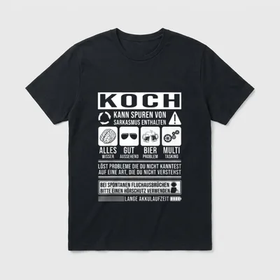 Koch Spruch lustiges Koch T-Shirt – Klassisches T-Shirt in Schwarz