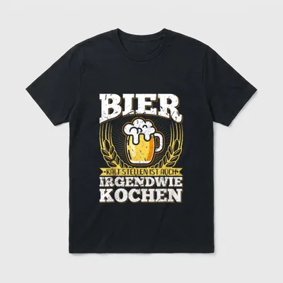 Bier Kaltstellen Ist Auch T-Shirt – Klassisches T-Shirt in Schwarz