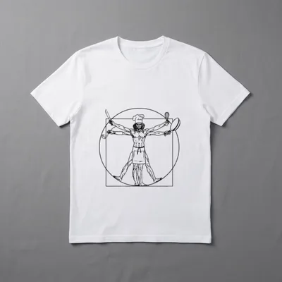 Koch Vitruvianischer Mensch Lustig T-Shirt – Klassisches T-Shirt in Schwarz