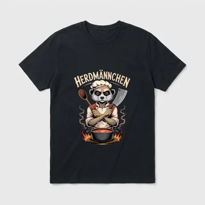 Herdmannchen Kochen Lustiger Koch T-Shirt – Klassisches T-Shirt in Schwarz