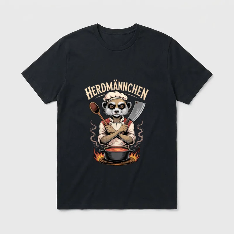 Herdmannchen Kochen Lustiger Koch T-Shirt – Klassisches T-Shirt in Schwarz