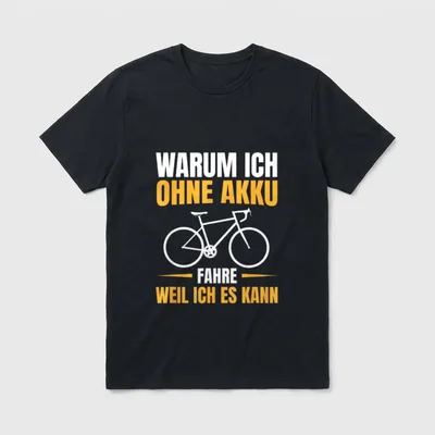 T-Shirt mit Fahrrad Motiv Damen – Klassisches T-Shirt in Schwarz