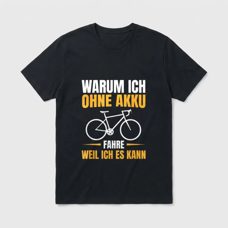 T-Shirt mit Fahrrad Motiv Damen – Klassisches T-Shirt in Schwarz