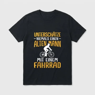 T-Shirt Fahrrad Sprüche – Klassisches T-Shirt in Schwarz