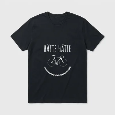 Lustiger Radfahrer Spruch Hätte T-Shirt – Klassisches T-Shirt in Schwarz