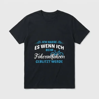 Geblitzt auf dem Fahrrad T-Shirt – Klassisches T-Shirt in Schwarz