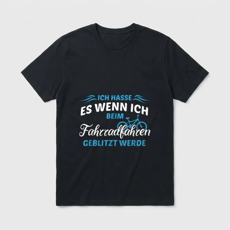 Geblitzt auf dem Fahrrad T-Shirt – Klassisches T-Shirt in Schwarz