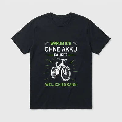 Lustiger Radfahrer Spruch Warum T-Shirt – Klassisches T-Shirt in Schwarz