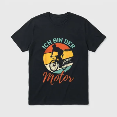 Ich bin der Motor Lustig T-Shirt – Klassisches T-Shirt in Schwarz